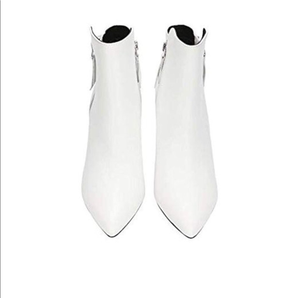 Kenneth Cole White Leather Booties 7 - Picture 6 of 8